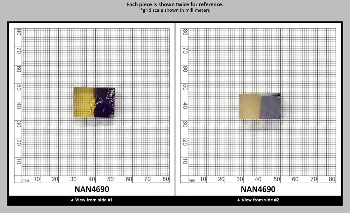 Nanosital Simulated Ametrine Lab Created Faceting Rough for Gem Cutting - Bi-Color Purple-Orange - Various Sizes : NAN4690