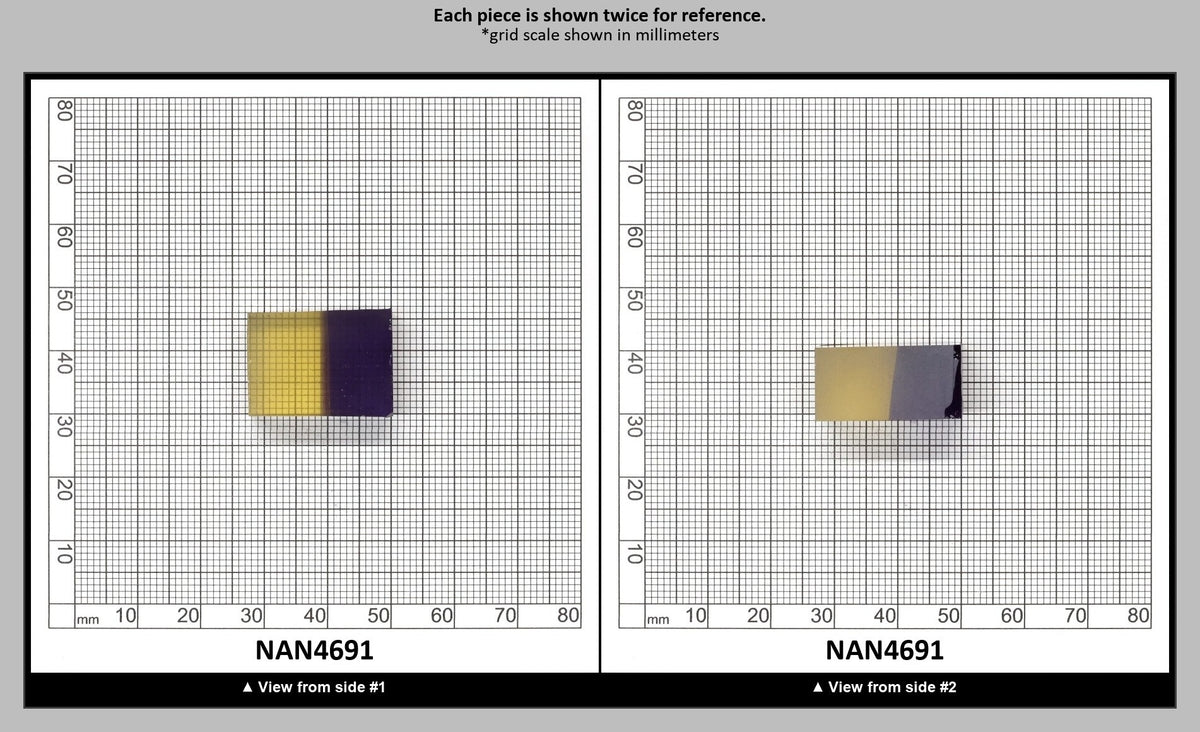 Nanosital Simulated Ametrine Lab Created Faceting Rough for Gem Cutting - Bi-Color Purple-Orange - Various Sizes : NAN4691