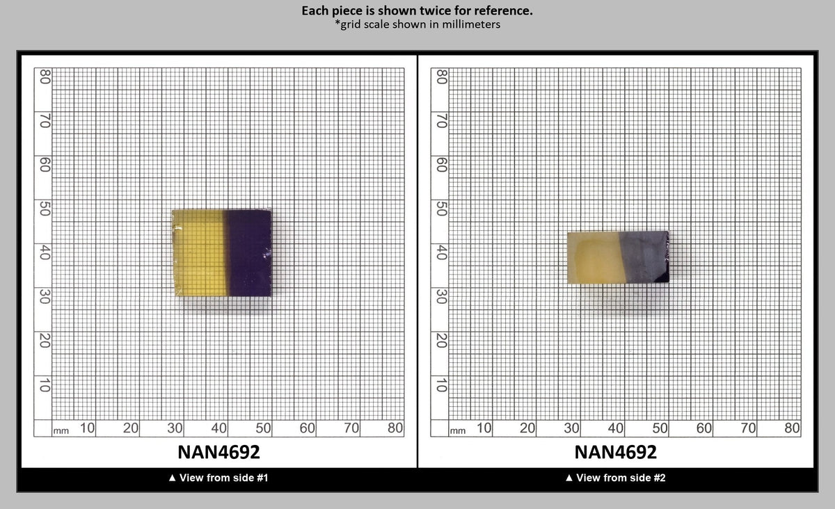 Nanosital Simulated Ametrine Lab Created Faceting Rough for Gem Cutting - Bi-Color Purple-Orange - Various Sizes : NAN4692