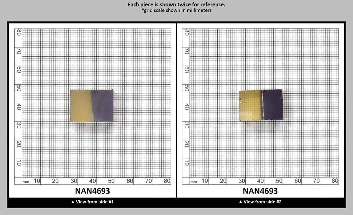 Nanosital Simulated Ametrine Lab Created Faceting Rough for Gem Cutting - Bi-Color Purple-Orange - Various Sizes : NAN4693