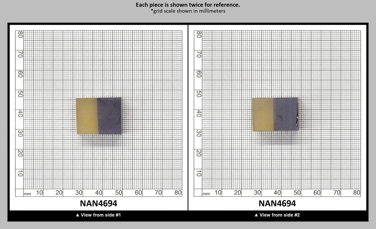 Nanosital Simulated Ametrine Lab Created Faceting Rough for Gem Cutting - Bi-Color Purple-Orange - Various Sizes : NAN4694