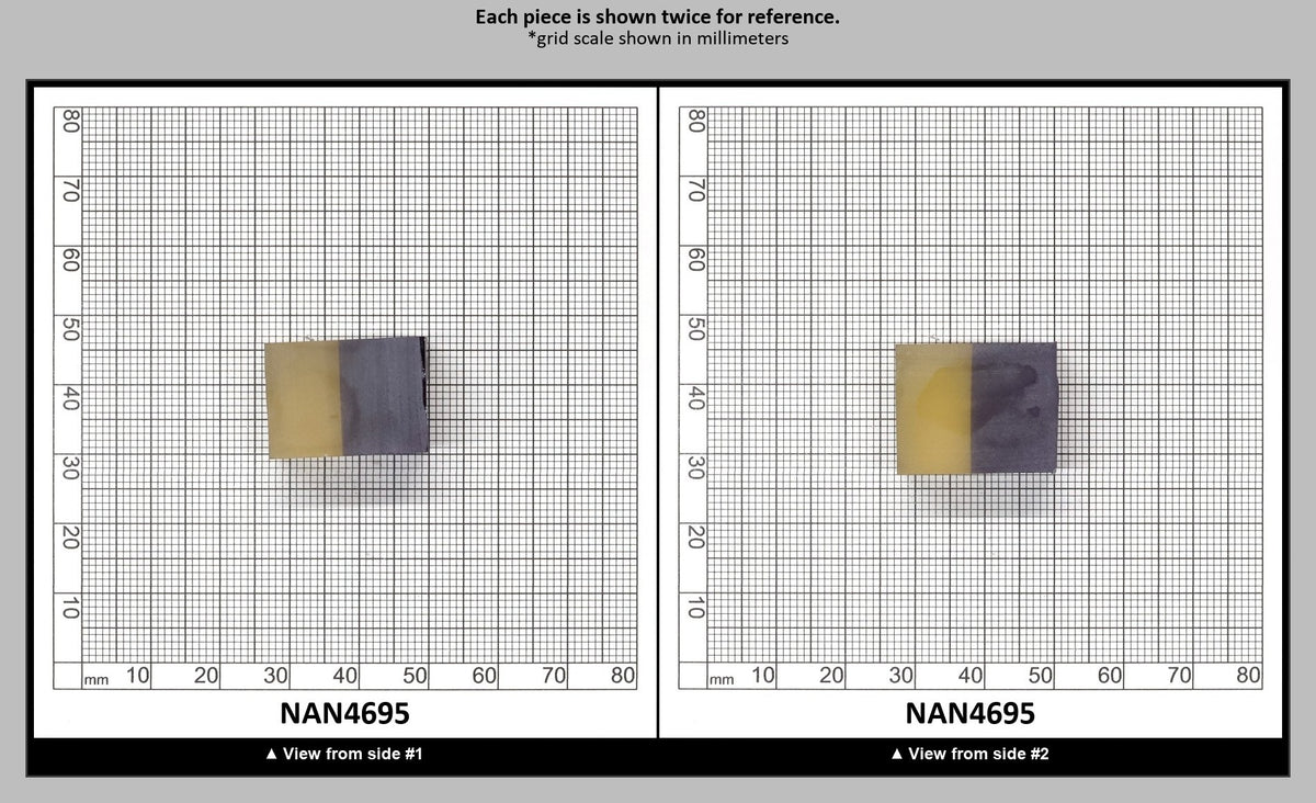 Nanosital Simulated Ametrine Lab Created Faceting Rough for Gem Cutting - Bi-Color Purple-Orange - Various Sizes : NAN4695
