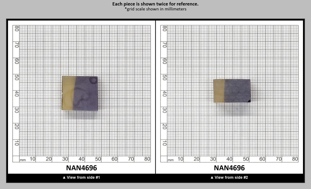 Nanosital Simulated Ametrine Lab Created Faceting Rough for Gem Cutting - Bi-Color Purple-Orange - Various Sizes : NAN4696