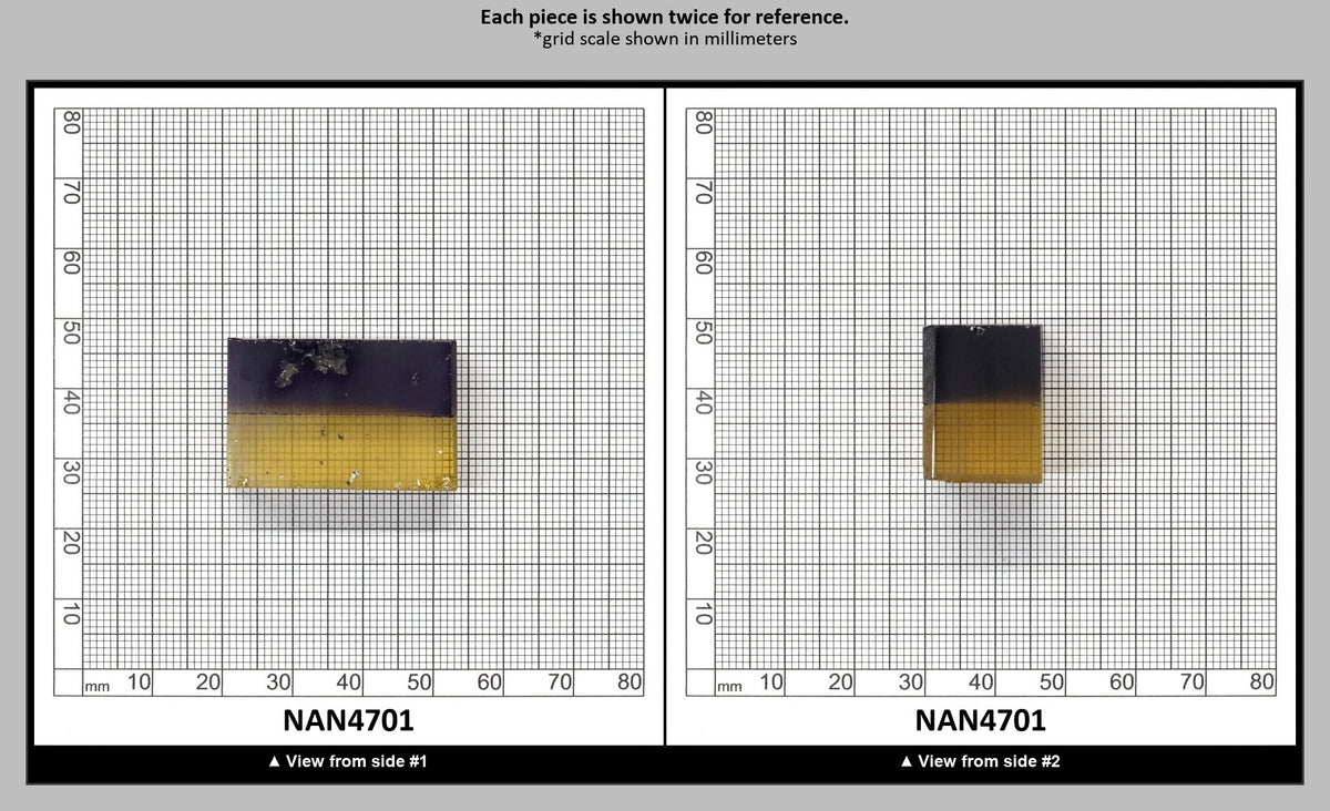 Nanosital Simulated Ametrine Lab Created Faceting Rough for Gem Cutting - Bi-Color Purple-Orange - Various Sizes : NAN4701