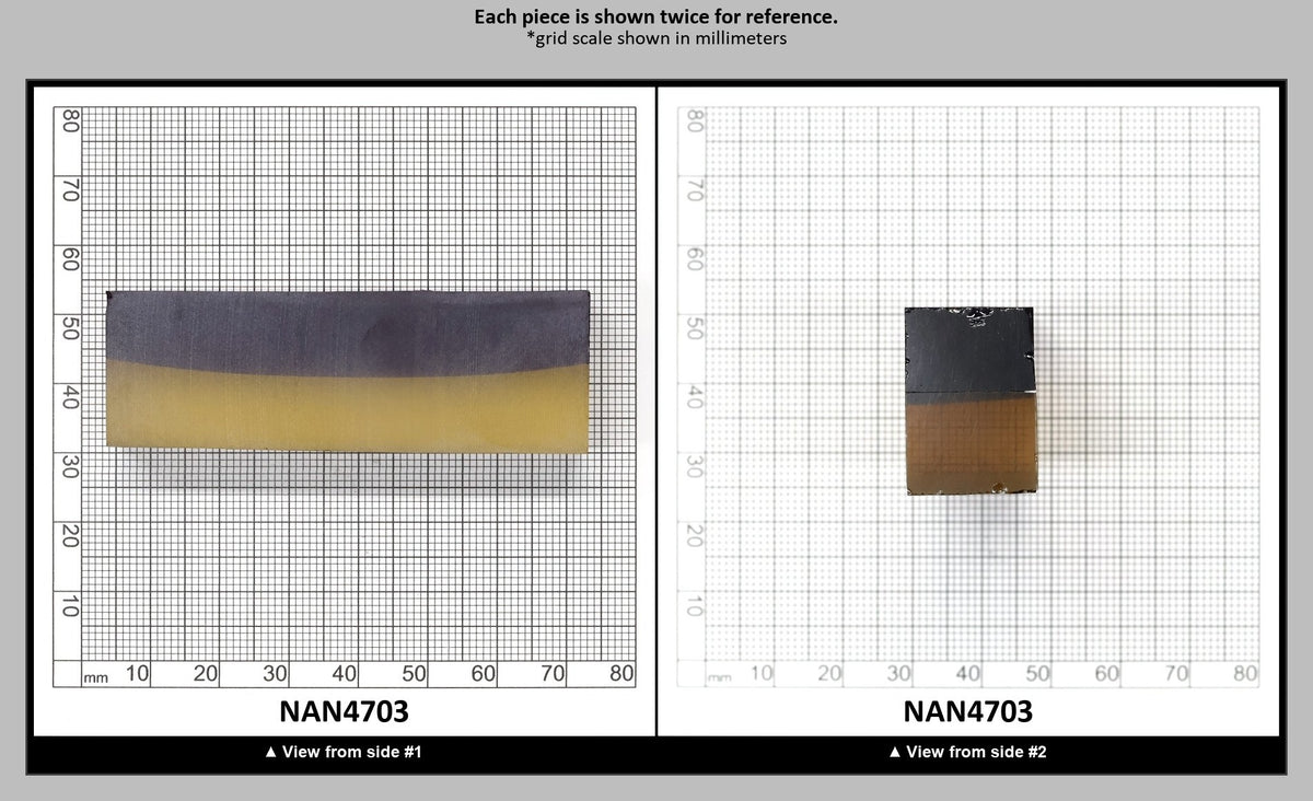 Nanosital Simulated Ametrine Lab Created Faceting Rough for Gem Cutting - Bi-Color Purple-Orange - Various Sizes : NAN4703