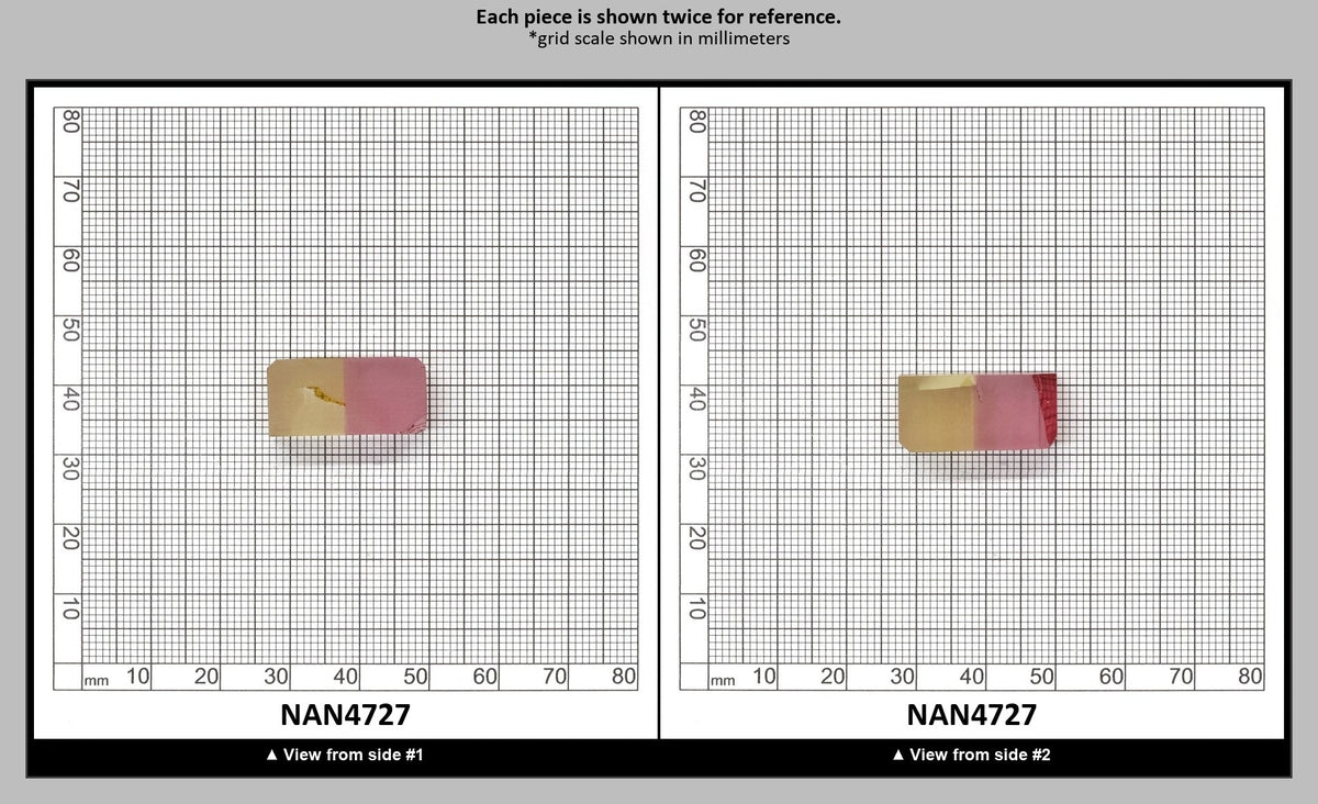 Nanosital Simulated Bi-Color Lab Created Faceting Rough for Gem Cutting - Kunzite-Intense Yellow - Various Sizes : NAN4727