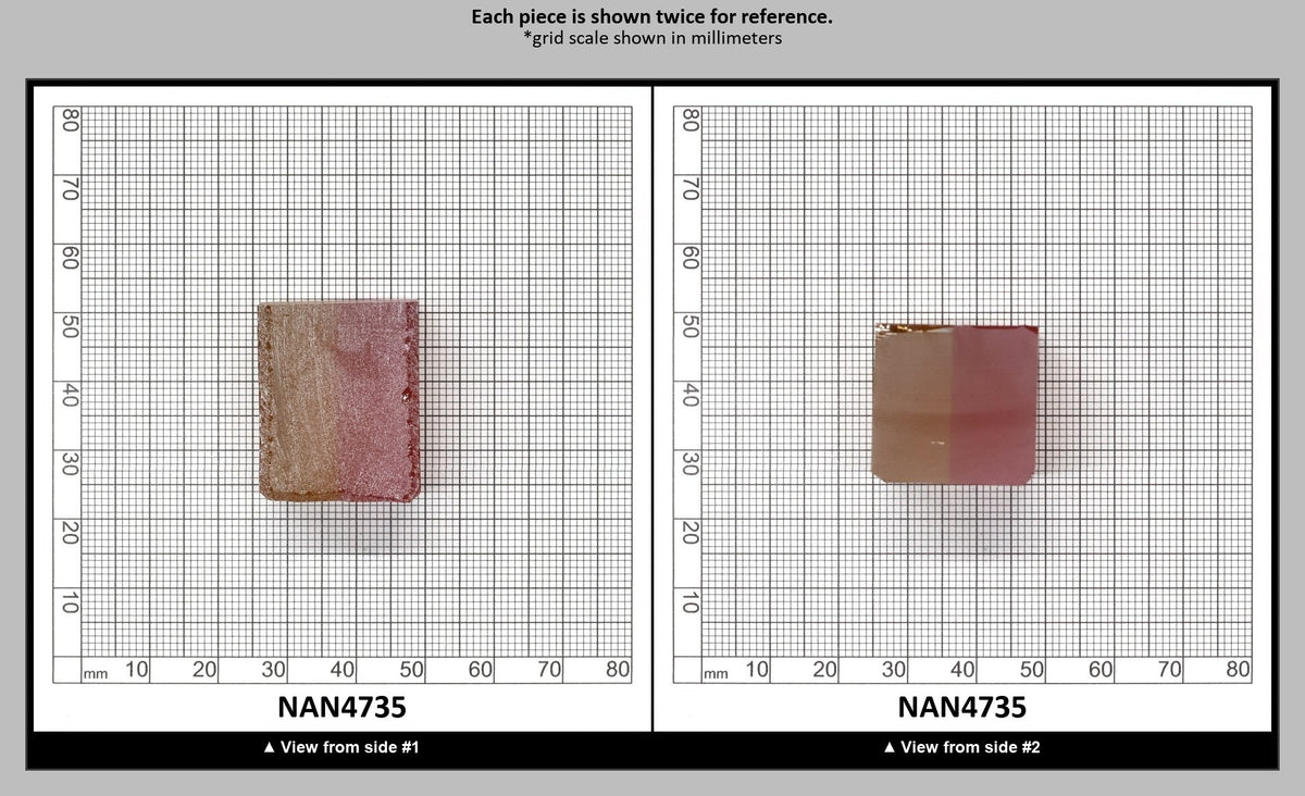 Nanosital Simulated Bi-Color Lab Created Faceting Rough for Gem Cutting - Kunzite-Intense Yellow - Various Sizes : NAN4735