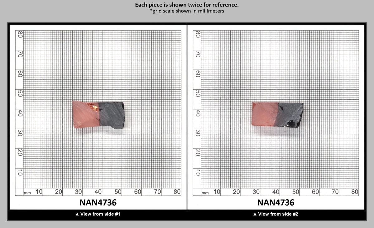 Nanosital Simulated Bi-Color Lab Created Faceting Rough for Gem Cutting - Grey-Pink - Various Sizes : NAN4736
