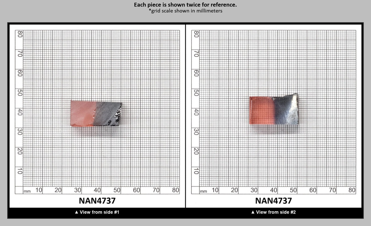 Nanosital Simulated Bi-Color Lab Created Faceting Rough for Gem Cutting - Grey-Pink - Various Sizes : NAN4737