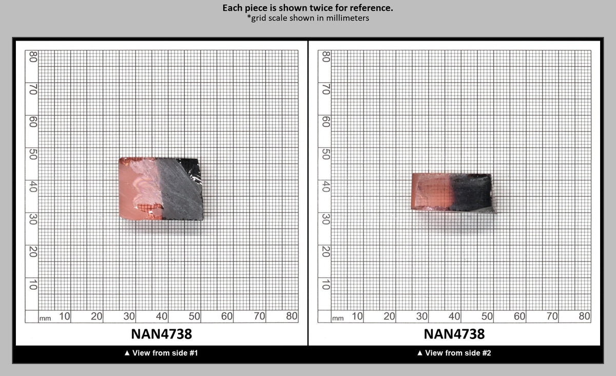 Nanosital Simulated Bi-Color Lab Created Faceting Rough for Gem Cutting - Grey-Pink - Various Sizes : NAN4738