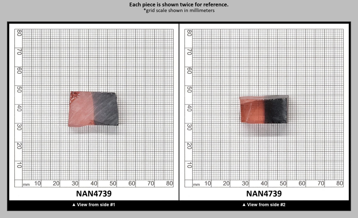 Nanosital Simulated Bi-Color Lab Created Faceting Rough for Gem Cutting - Grey-Pink - Various Sizes : NAN4739