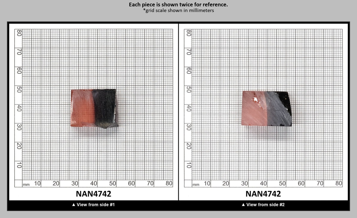 Nanosital Simulated Bi-Color Lab Created Faceting Rough for Gem Cutting - Grey-Pink - Various Sizes : NAN4742