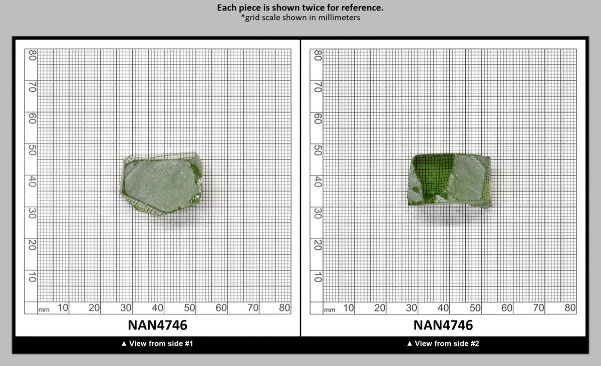 Nanosital Simulated Peridot Lab Created Faceting Rough for Gem Cutting - #14/2 - Various Sizes : NAN4746