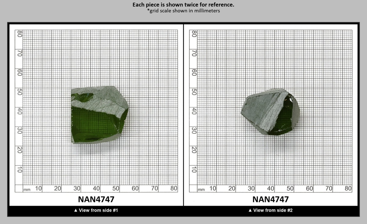 Nanosital Simulated Peridot Lab Created Faceting Rough for Gem Cutting - #14/2 - Various Sizes : NAN4747