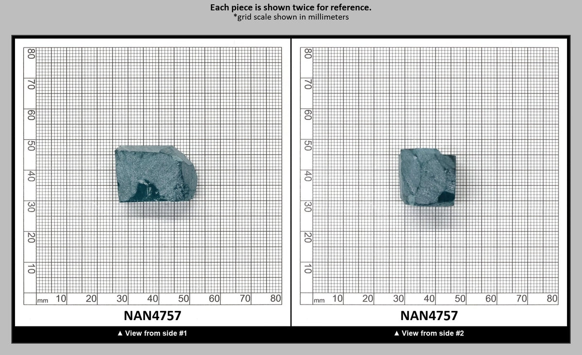 Nanosital Simulated Dark Paraiba Tourmaline (Included)  Lab Created Faceting Rough for Gem Cutting - #Z-7309 - Various Sizes : NAN4757