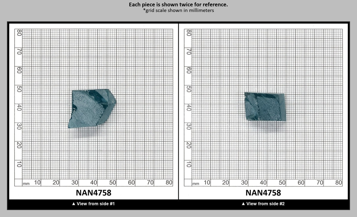 Nanosital Simulated Dark Paraiba Tourmaline (Included)  Lab Created Faceting Rough for Gem Cutting - #Z-7309 - Various Sizes : NAN4758