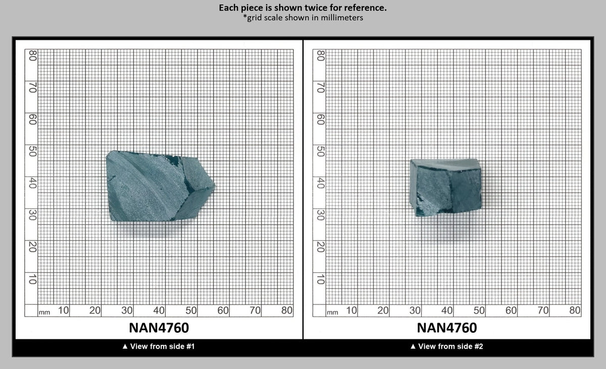 Nanosital Simulated Dark Paraiba Tourmaline (Included)  Lab Created Faceting Rough for Gem Cutting - #Z-7309 - Various Sizes : NAN4760
