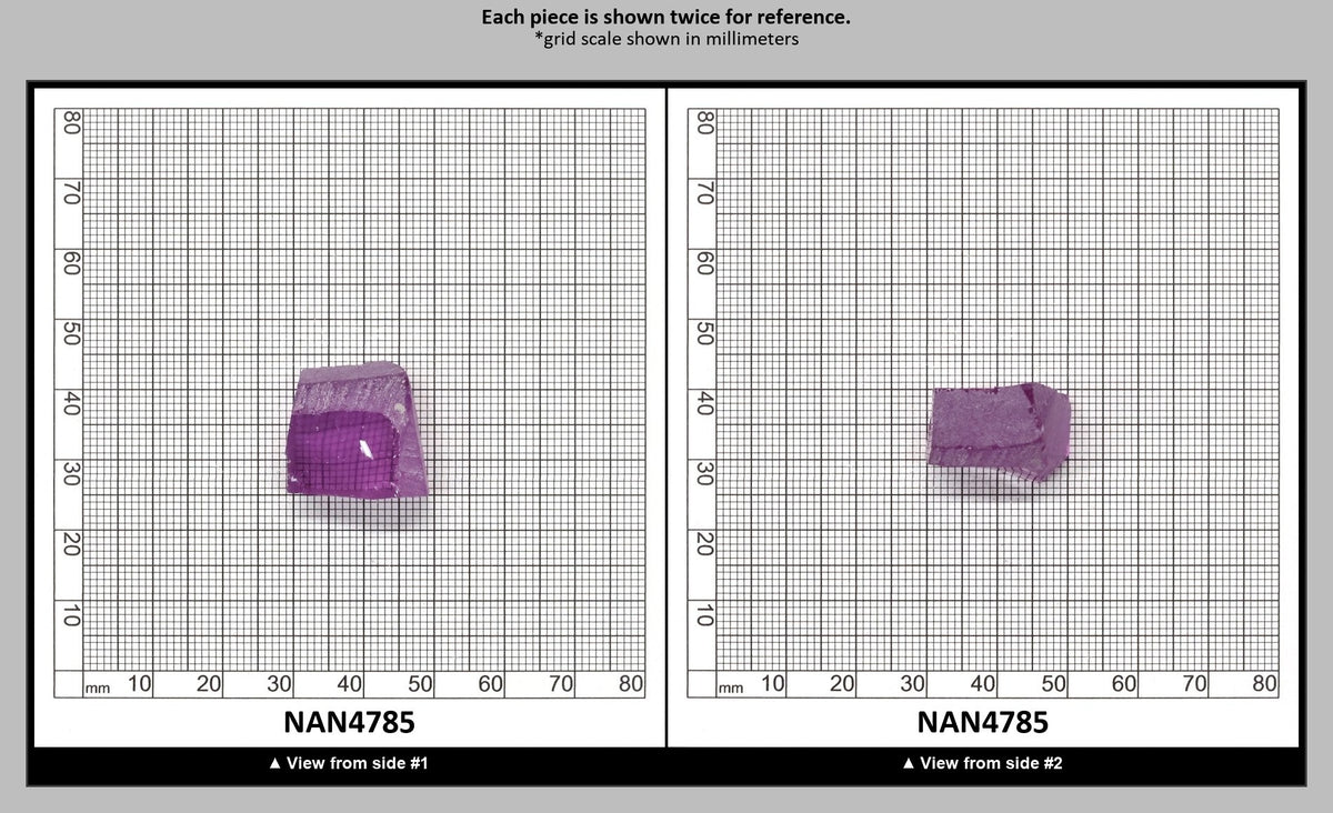 Nanosital Simulated Color Changing Lab Created Faceting Rough for Gem Cutting - #115 - Various Sizes : NAN4785