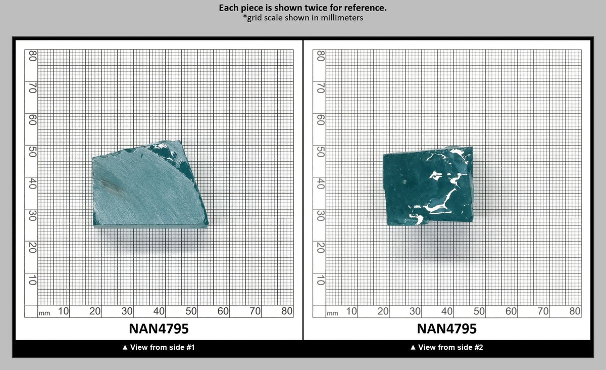 Nanosital Simulated Paraiba Tourmaline (Included)  Lab Created Faceting Rough for Gem Cutting - #Z-108 - Various Sizes : NAN4795
