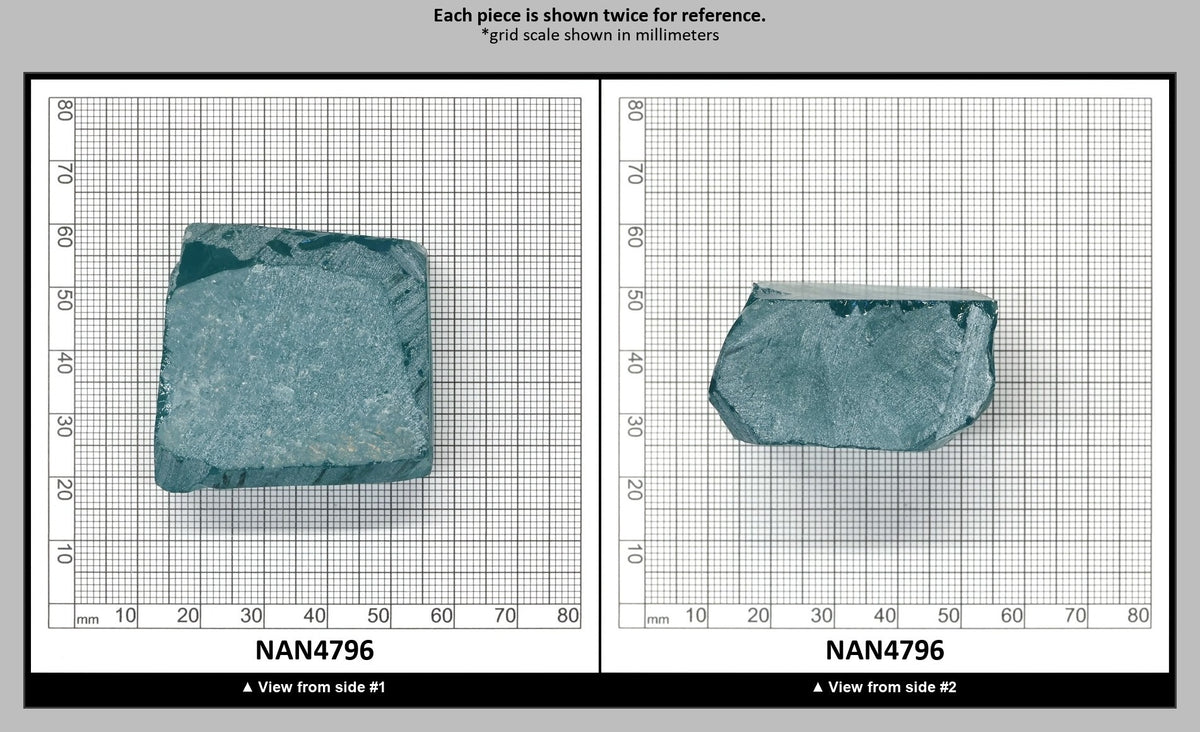 Nanosital Simulated Paraiba Tourmaline (Included)  Lab Created Faceting Rough for Gem Cutting - #Z-108 - Various Sizes : NAN4796