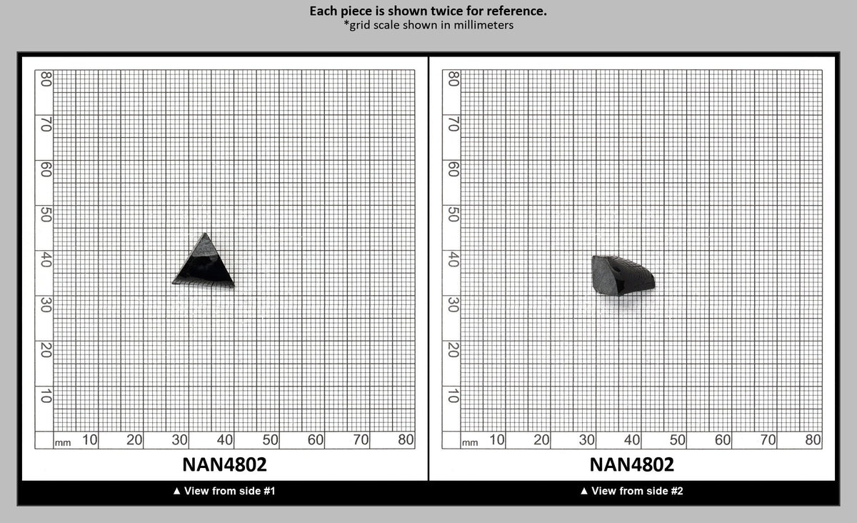 Nanosital Simulated Black Lab Created Faceting Rough for Gem Cutting - #0004 - Various Sizes : NAN4802
