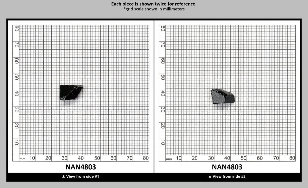 Nanosital Simulated Black Lab Created Faceting Rough for Gem Cutting - #0004 - Various Sizes : NAN4803