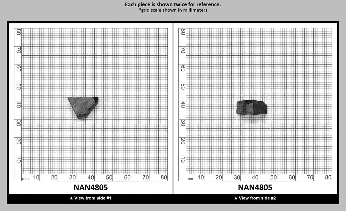 Nanosital Simulated Black Lab Created Faceting Rough for Gem Cutting - #0004 - Various Sizes : NAN4805