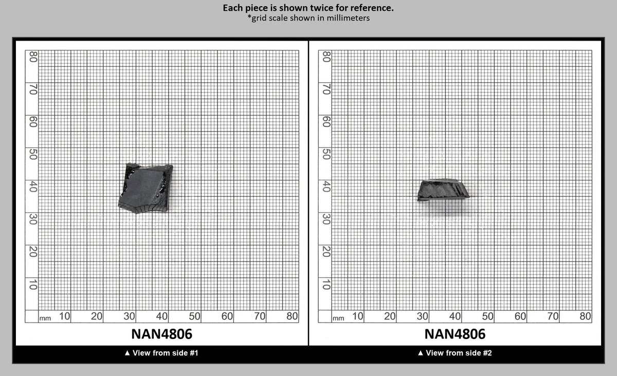 Nanosital Simulated Black Lab Created Faceting Rough for Gem Cutting - #0004 - Various Sizes : NAN4806