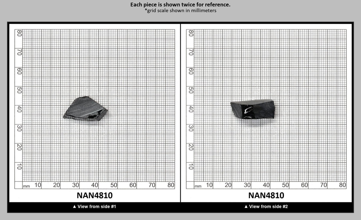Nanosital Simulated Black Lab Created Faceting Rough for Gem Cutting - #0004 - Various Sizes : NAN4810