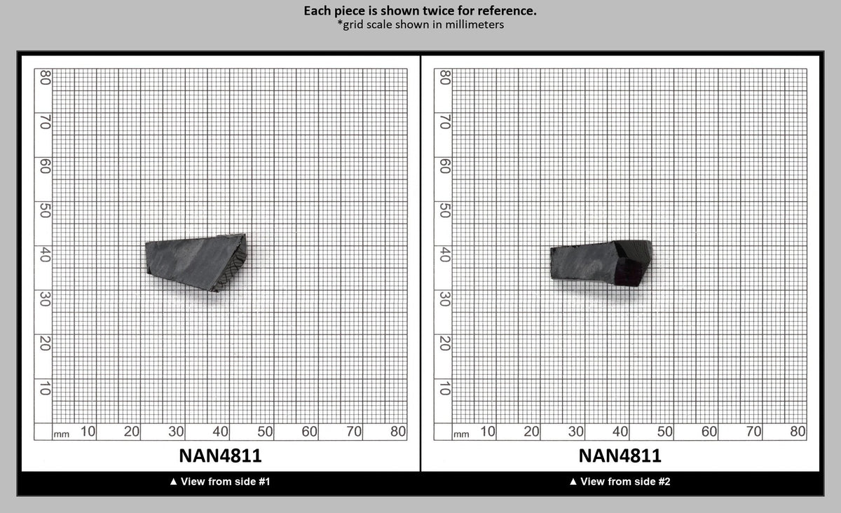 Nanosital Simulated Black Lab Created Faceting Rough for Gem Cutting - #0004 - Various Sizes : NAN4811