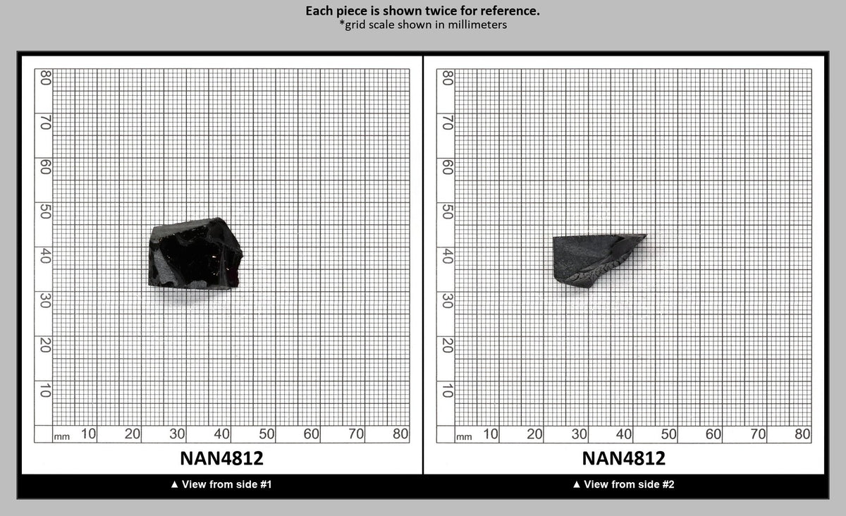 Nanosital Simulated Black Lab Created Faceting Rough for Gem Cutting - #0004 - Various Sizes : NAN4812