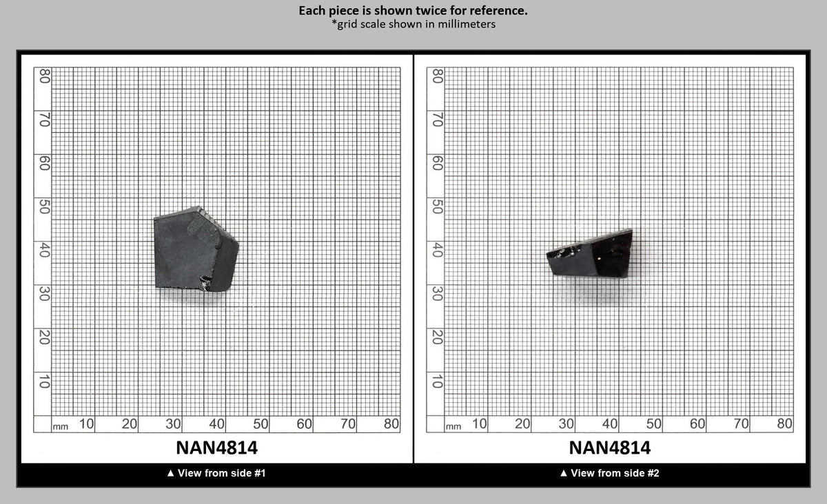 Nanosital Simulated Black Lab Created Faceting Rough for Gem Cutting - #0004 - Various Sizes : NAN4814