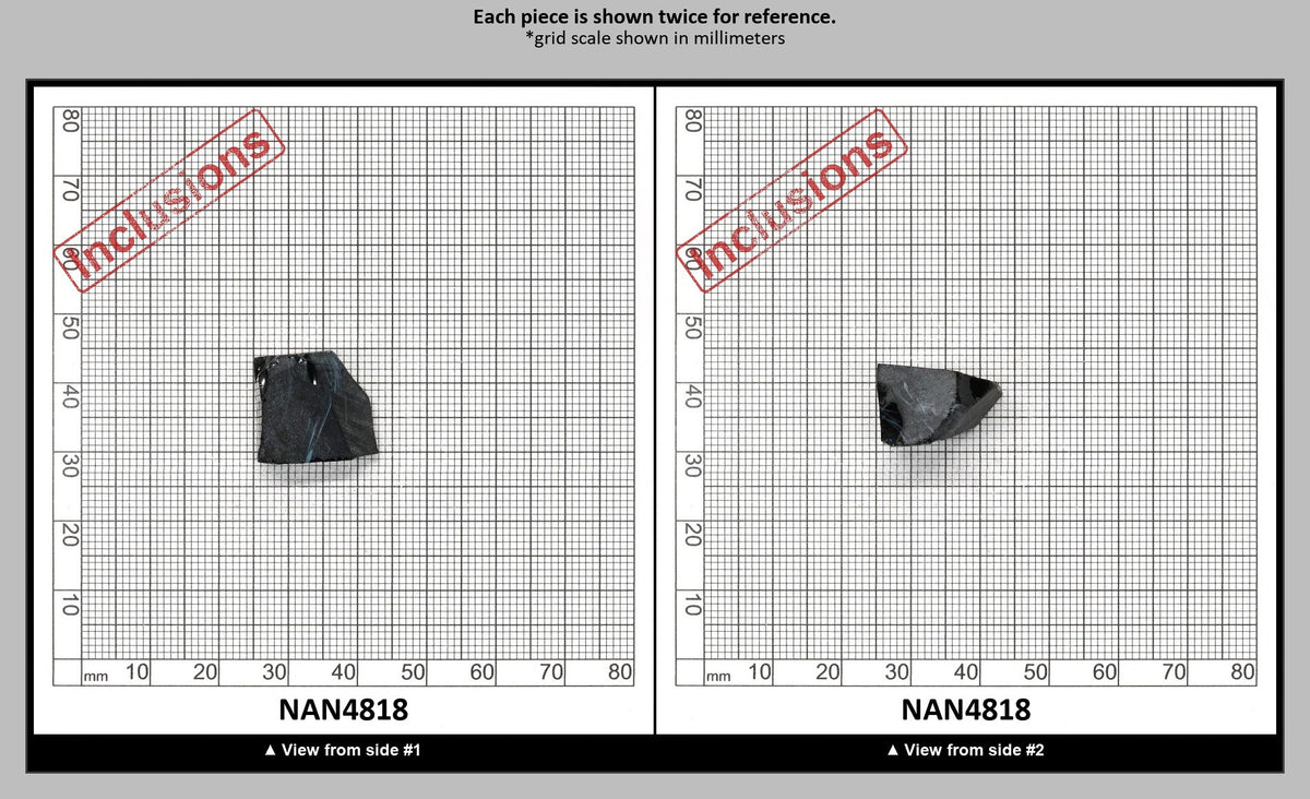 Nanosital Simulated Black Lab Created Faceting Rough for Gem Cutting - #0004 - Various Sizes : NAN4818