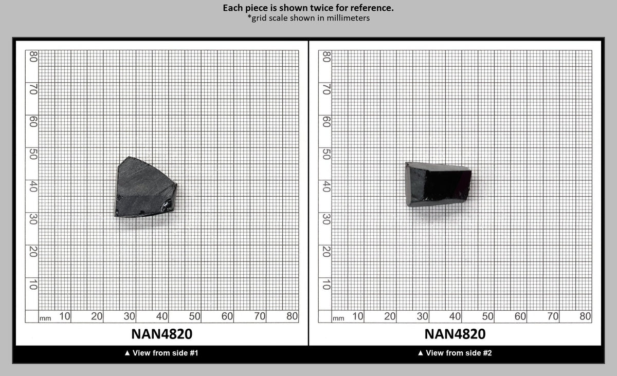 Nanosital Simulated Black Lab Created Faceting Rough for Gem Cutting - #0004 - Various Sizes : NAN4820