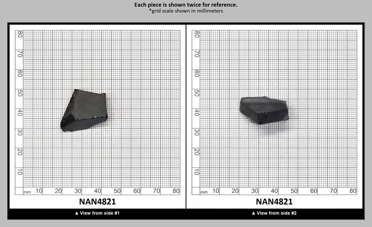 Nanosital Simulated Black Lab Created Faceting Rough for Gem Cutting - #0004 - Various Sizes : NAN4821