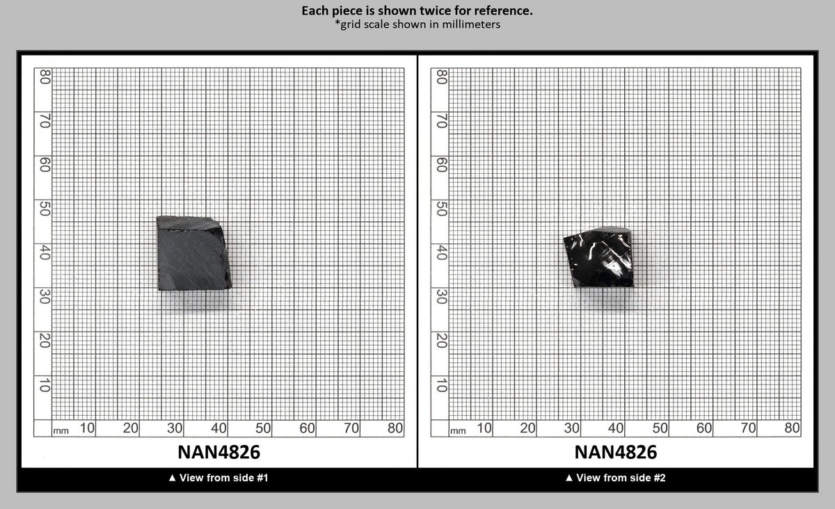 Nanosital Simulated Black Lab Created Faceting Rough for Gem Cutting - #0004 - Various Sizes : NAN4826