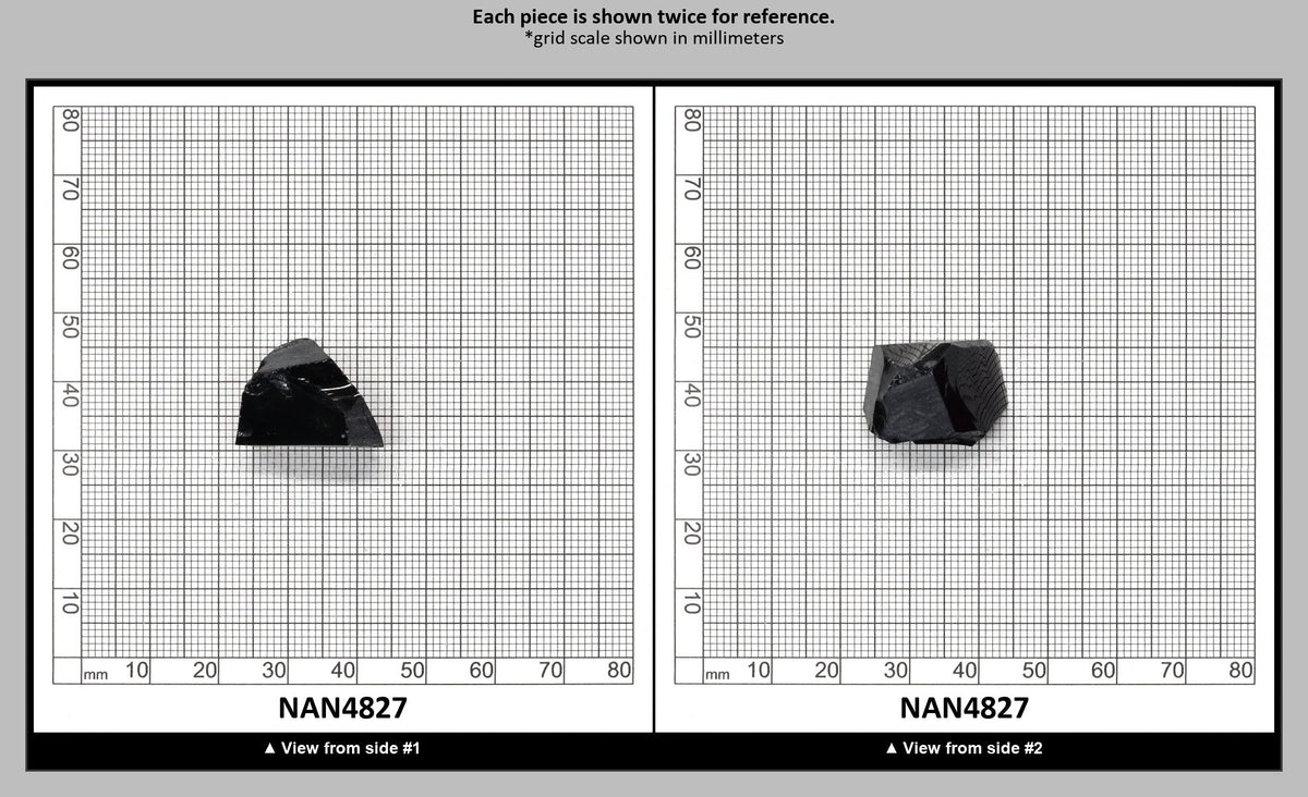 Nanosital Simulated Black Lab Created Faceting Rough for Gem Cutting - #0004 - Various Sizes : NAN4827