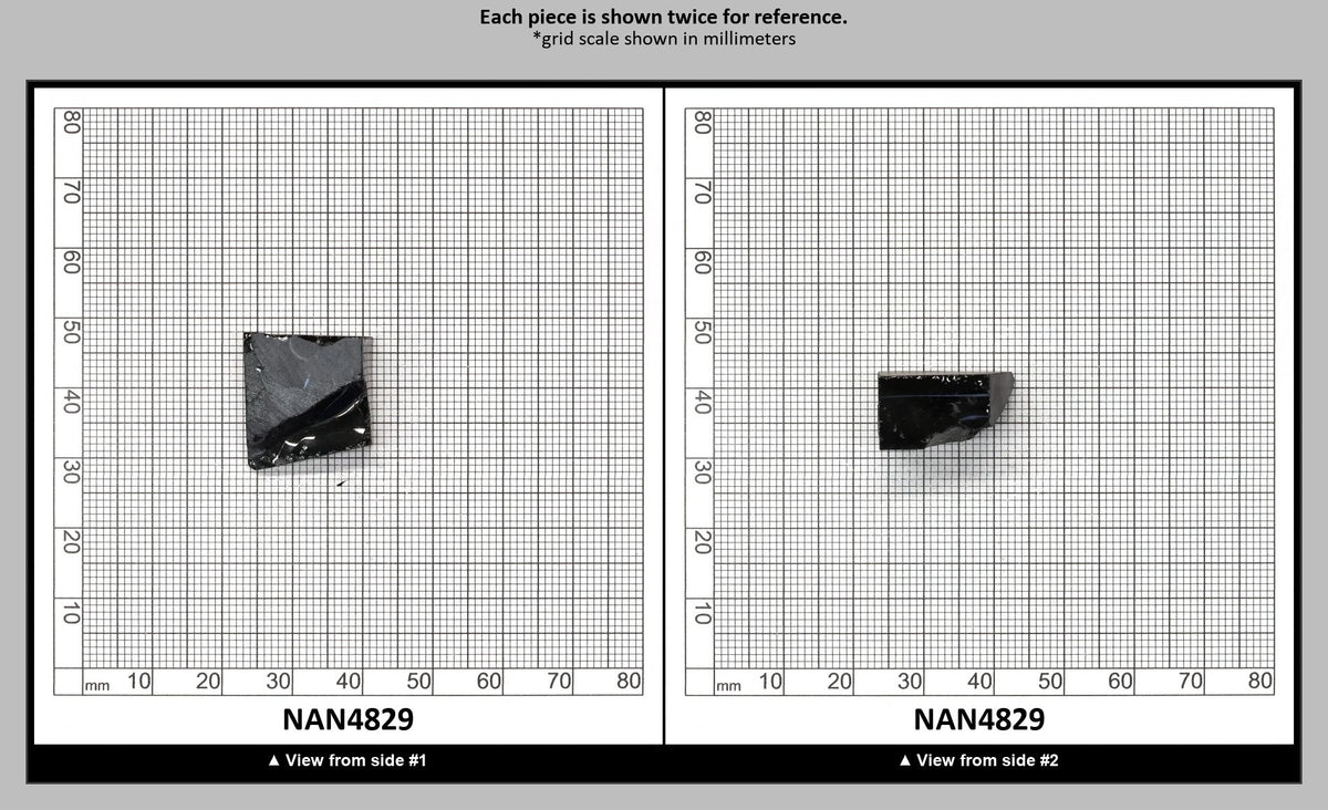 Nanosital Simulated Black Lab Created Faceting Rough for Gem Cutting - #0004 - Various Sizes : NAN4829