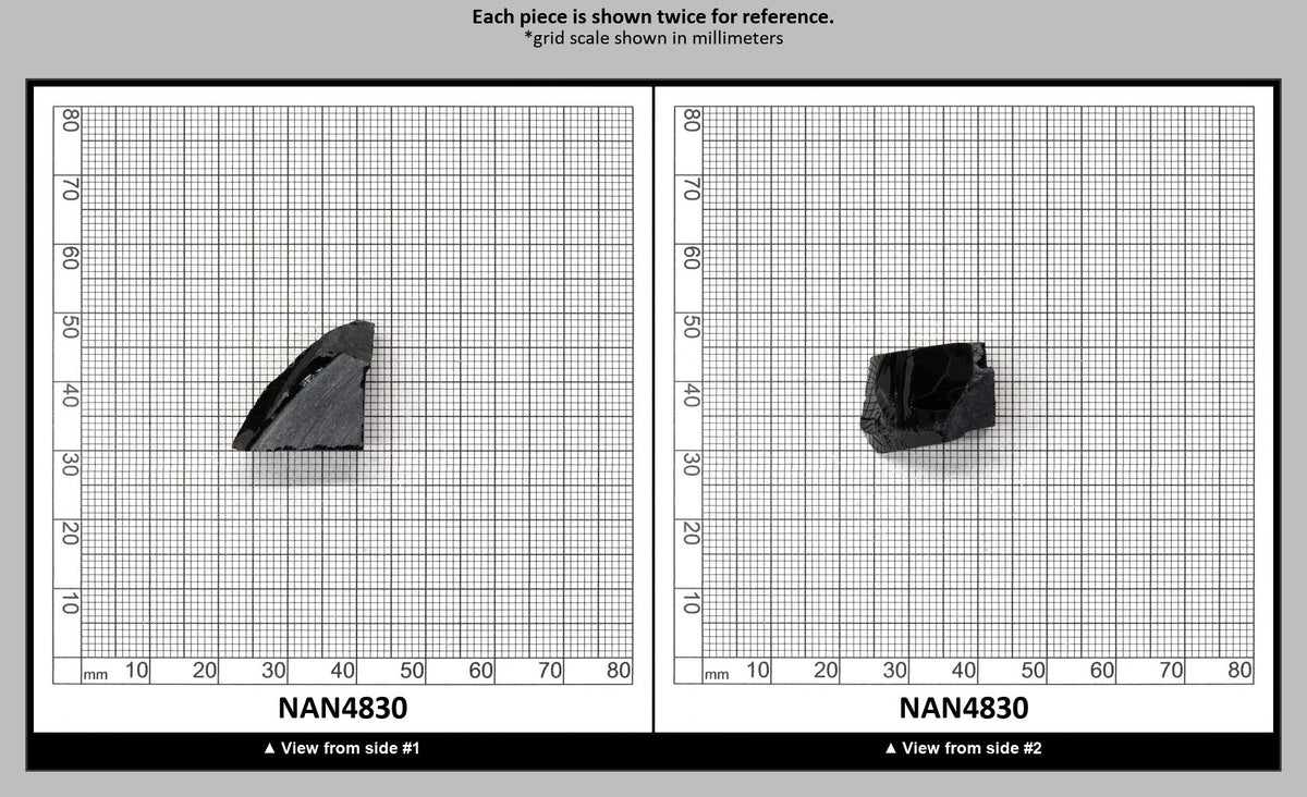 Nanosital Simulated Black Lab Created Faceting Rough for Gem Cutting - #0004 - Various Sizes : NAN4830