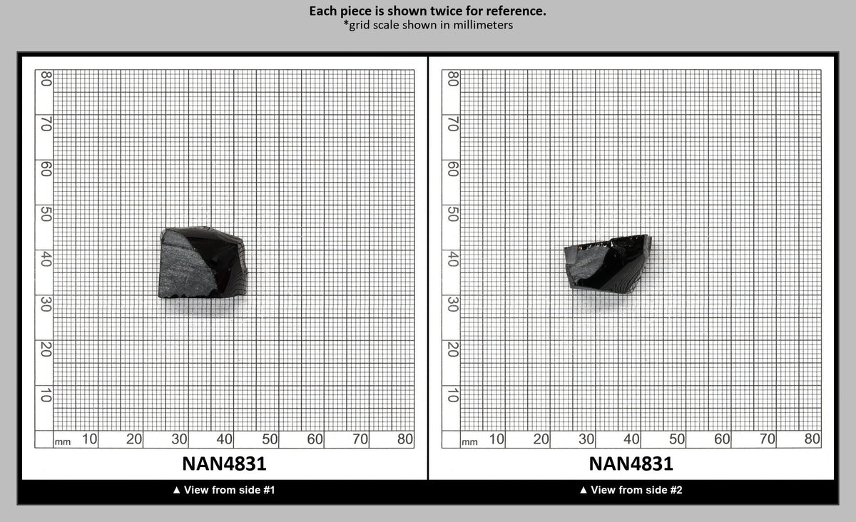 Nanosital Simulated Black Lab Created Faceting Rough for Gem Cutting - #0004 - Various Sizes : NAN4831