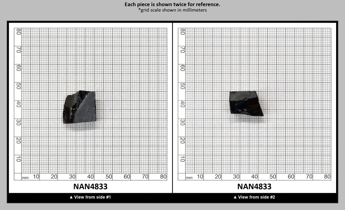 Nanosital Simulated Black Lab Created Faceting Rough for Gem Cutting - #0004 - Various Sizes : NAN4833