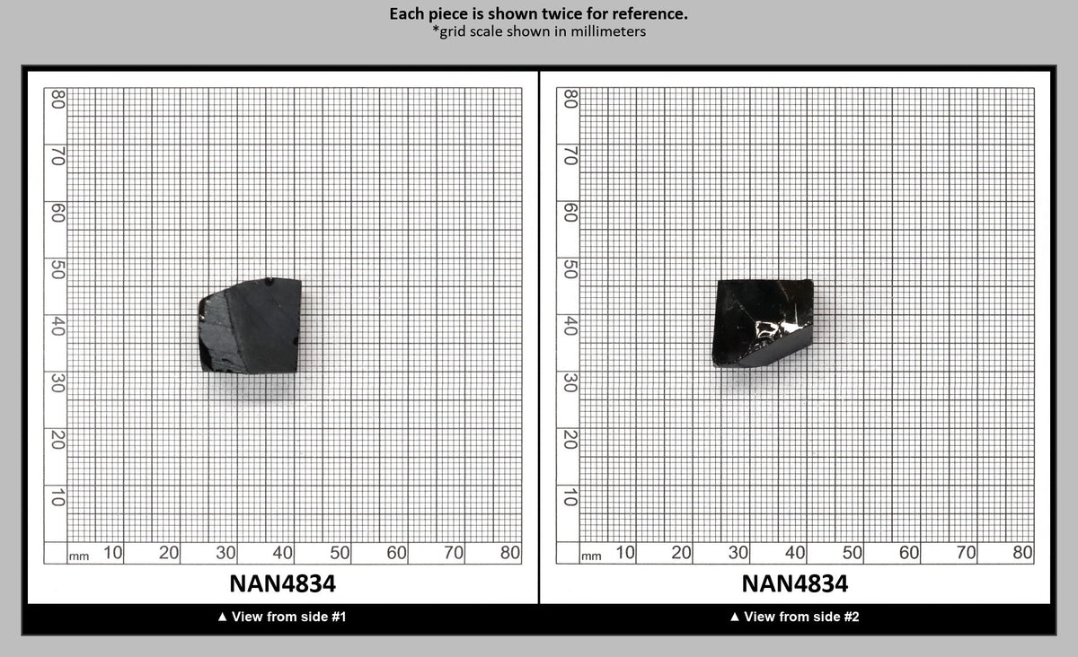 Nanosital Simulated Black Lab Created Faceting Rough for Gem Cutting - #0004 - Various Sizes : NAN4834