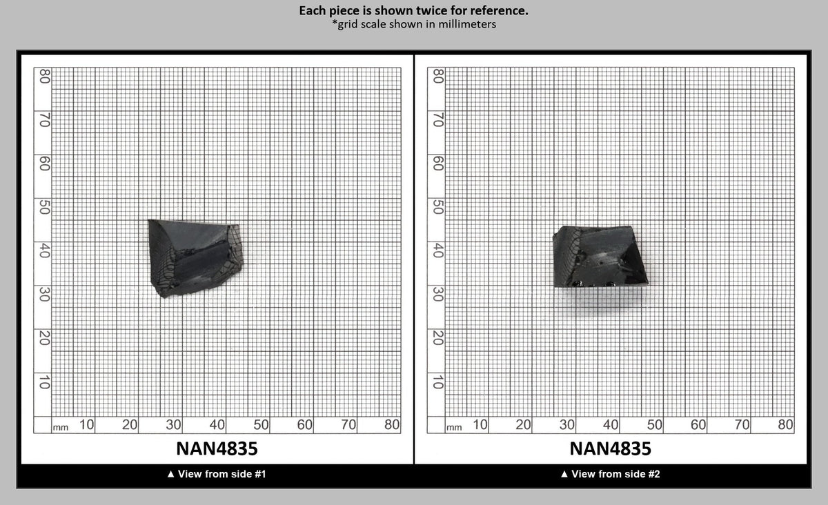 Nanosital Simulated Black Lab Created Faceting Rough for Gem Cutting - #0004 - Various Sizes : NAN4835