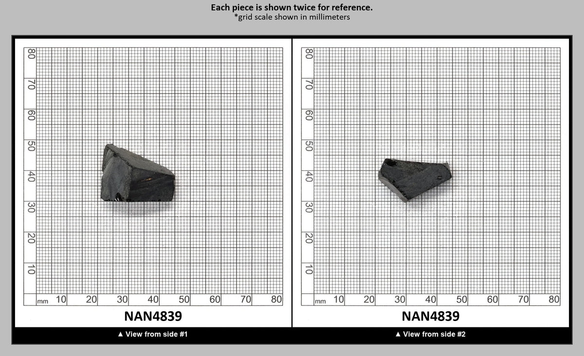 Nanosital Simulated Black Lab Created Faceting Rough for Gem Cutting - #0004 - Various Sizes : NAN4839