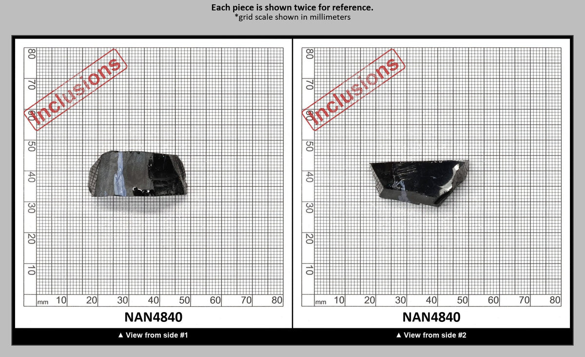 Nanosital Simulated Black Lab Created Faceting Rough for Gem Cutting - #0004 - Various Sizes : NAN4840