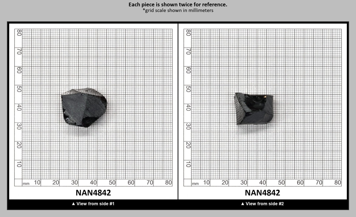 Nanosital Simulated Black Lab Created Faceting Rough for Gem Cutting - #0004 - Various Sizes : NAN4842