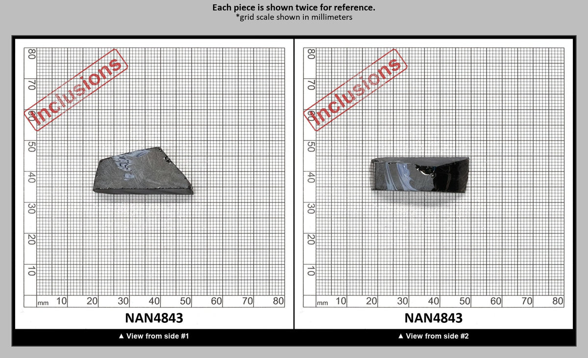 Nanosital Simulated Black Lab Created Faceting Rough for Gem Cutting - #0004 - Various Sizes : NAN4843