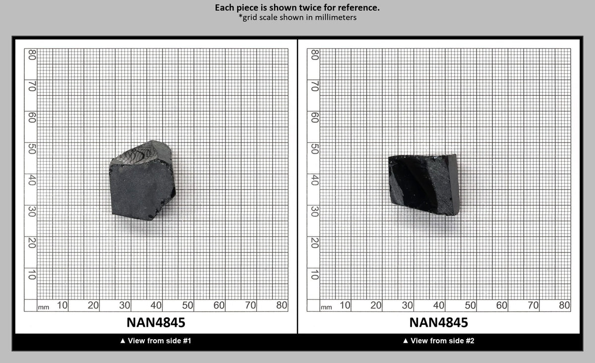 Nanosital Simulated Black Lab Created Faceting Rough for Gem Cutting - #0004 - Various Sizes : NAN4845
