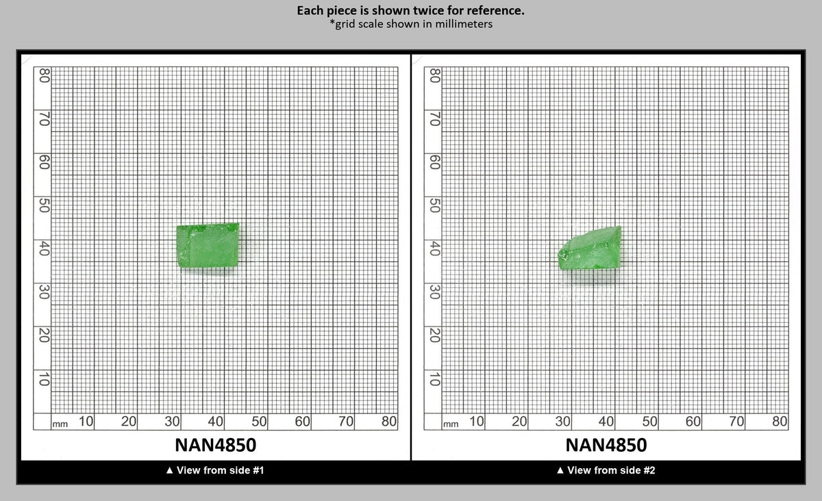 Nanosital Simulated Dark Kryptonite Lab Created Faceting Rough for Gem Cutting - #B-1326 - Various Sizes : NAN4850