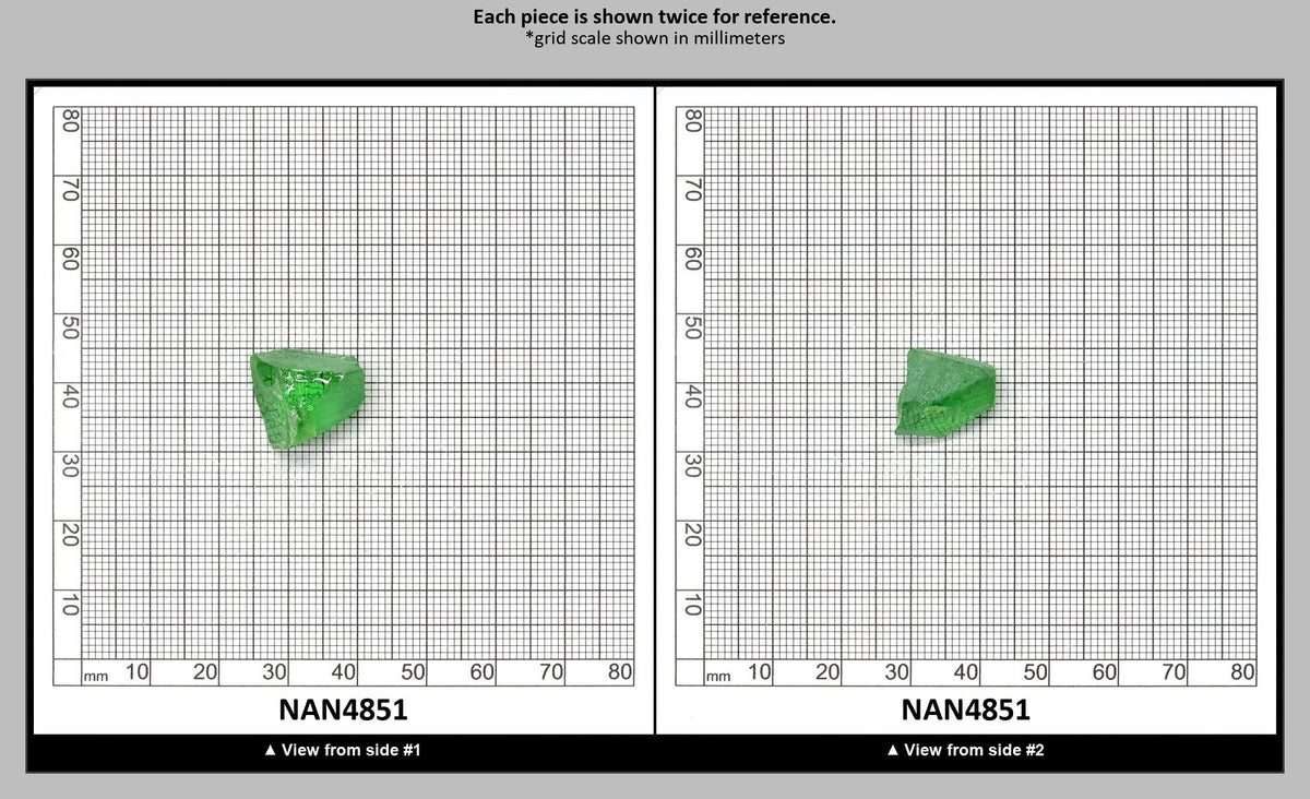 Nanosital Simulated Dark Kryptonite Lab Created Faceting Rough for Gem Cutting - #B-1326 - Various Sizes : NAN4851